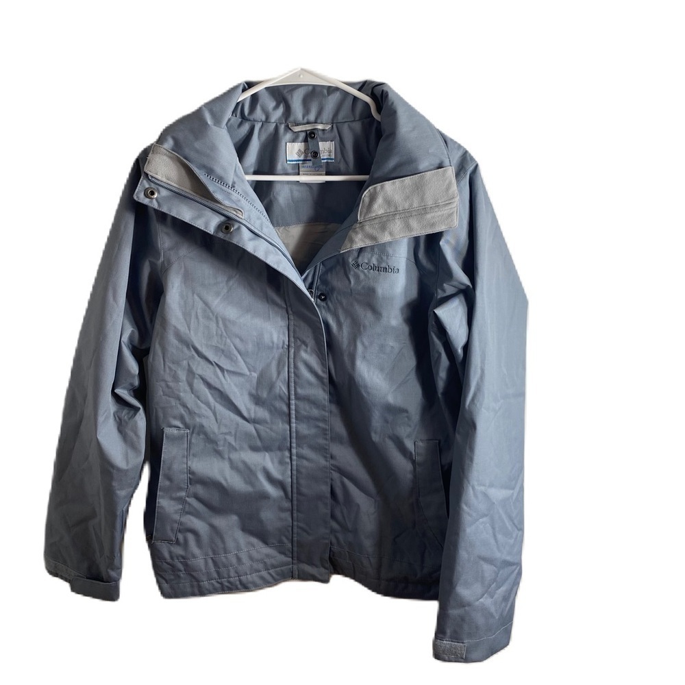 Columbia Interchange Blue Gray Coat Water Resistant Full Zip Medium Jacket